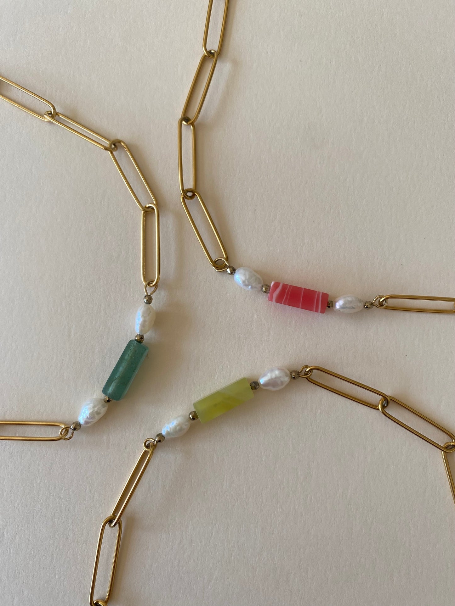 Collier Ariel - Pierre naturelle & chaîne dorée
