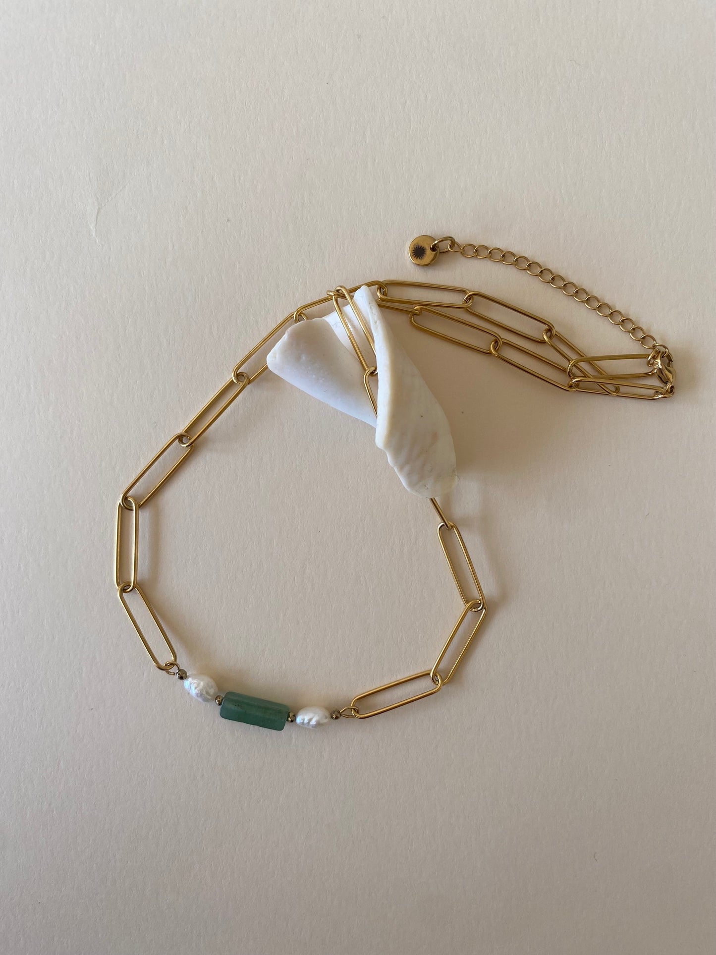 Collier Ariel - Pierre naturelle & chaîne dorée