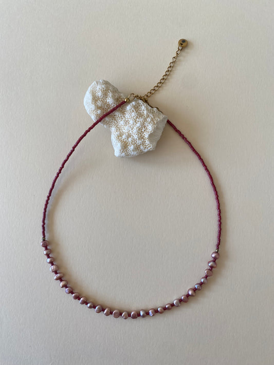 Collier Fanny — Perles d'eau douce & Miyuki