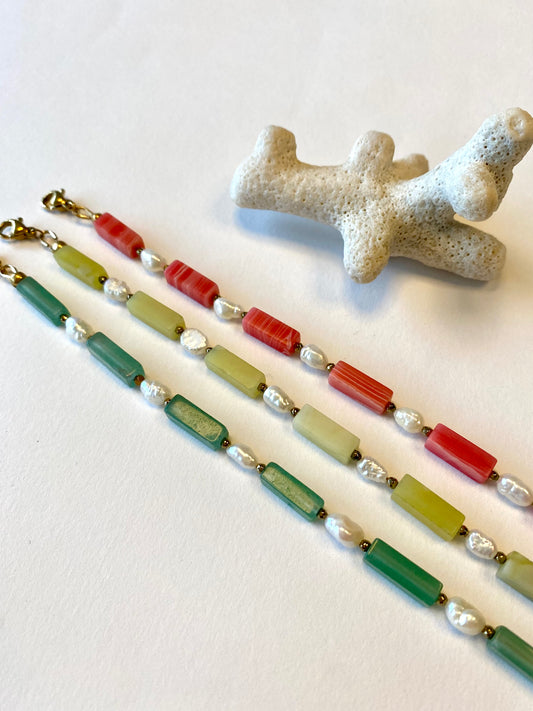 Bracelet Ariel - Pierre naturelle & perles d’eau douce