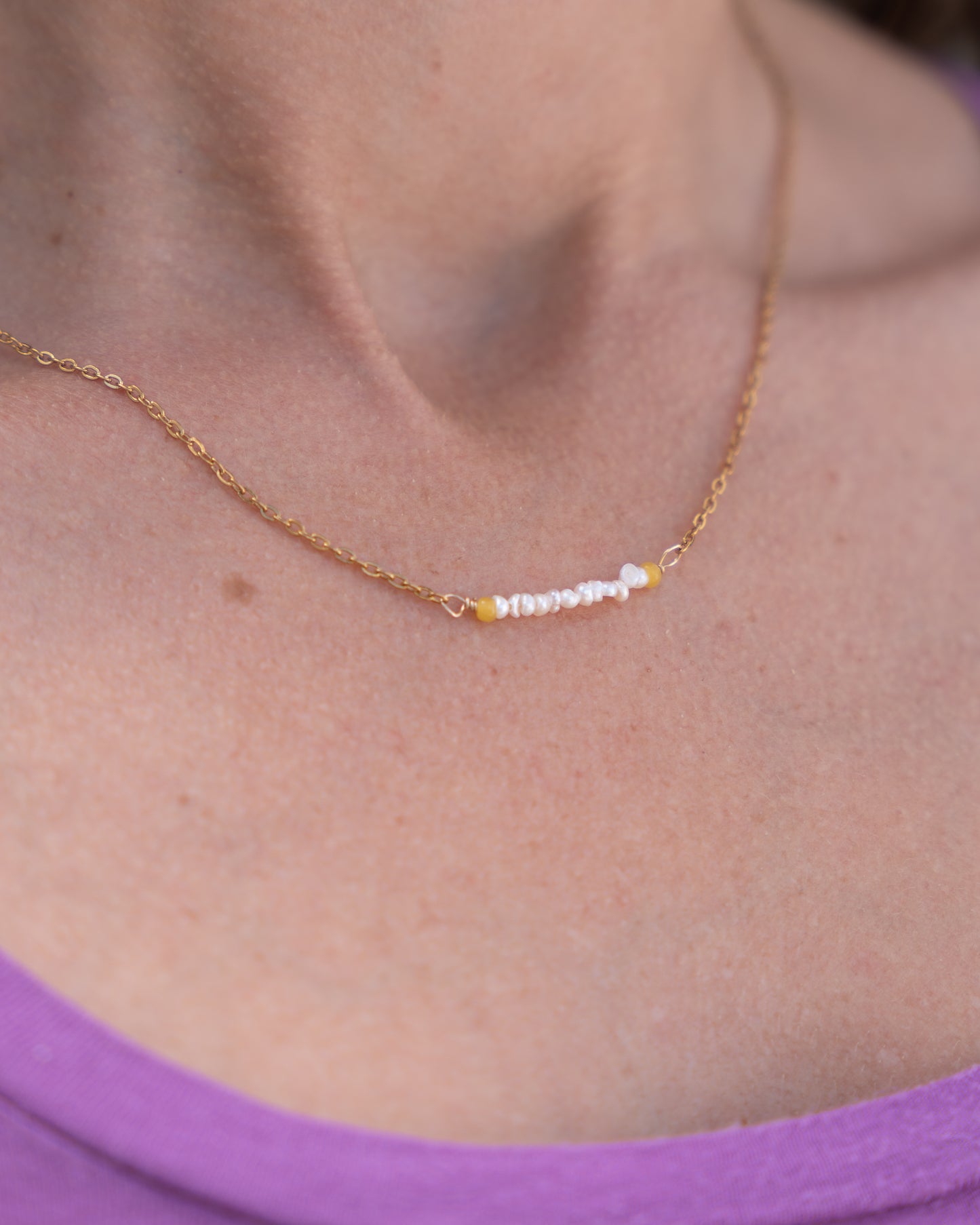 Collier Soleil - Perles d'eau douce