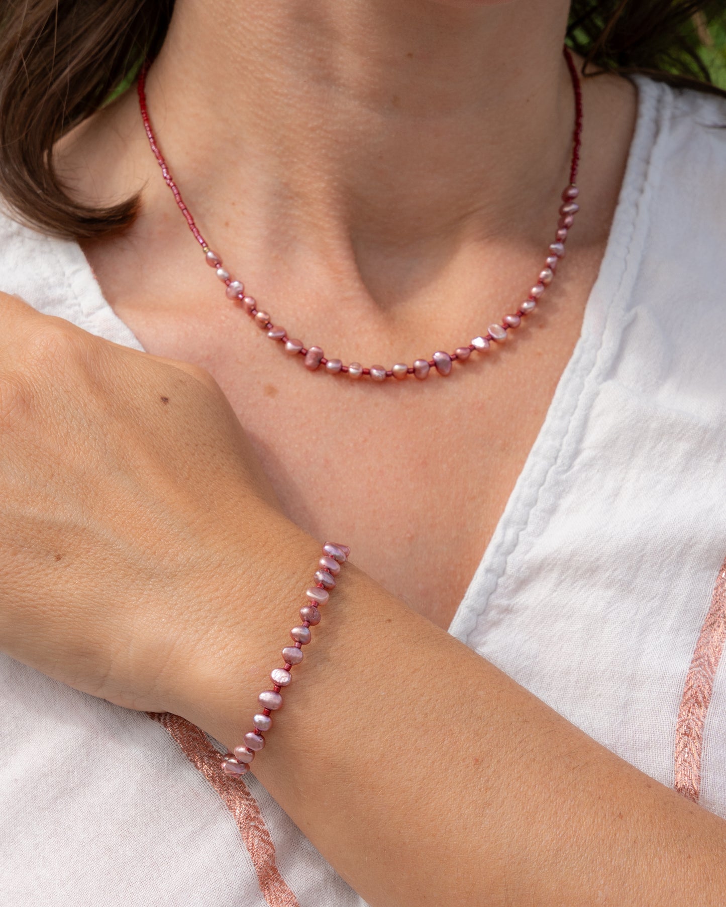 Bracelet Fanny — Perles d'eau douce & Miyuki
