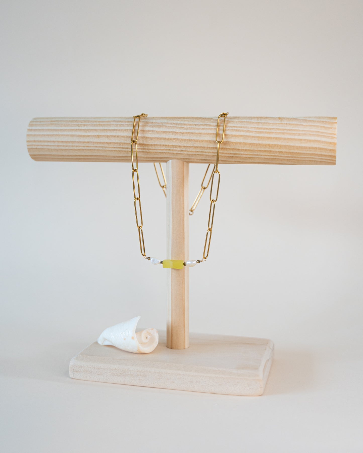 Collier Ariel - Pierre naturelle & chaîne dorée