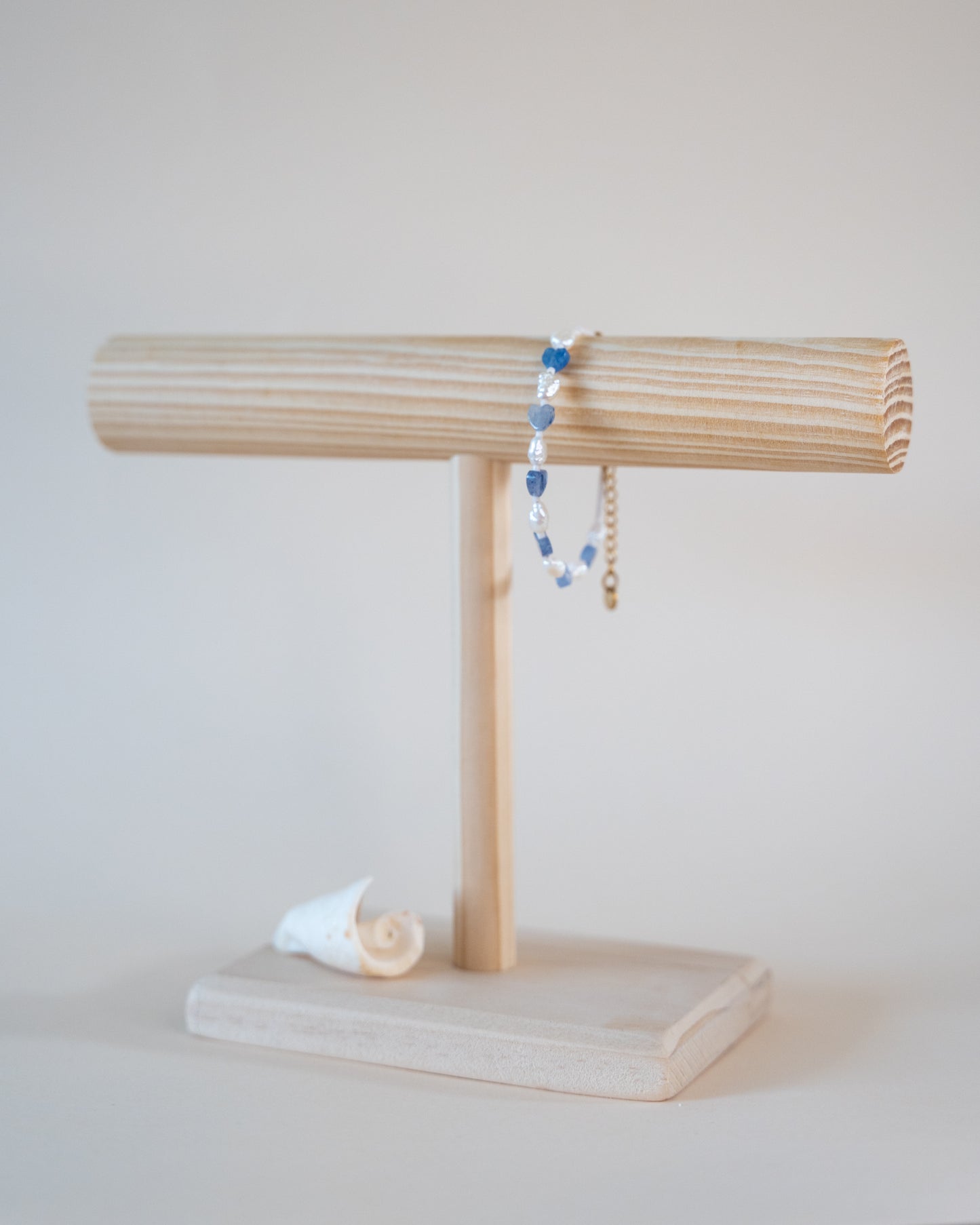 Bracelet Marine - cœurs de pierre & perles d’eau douce